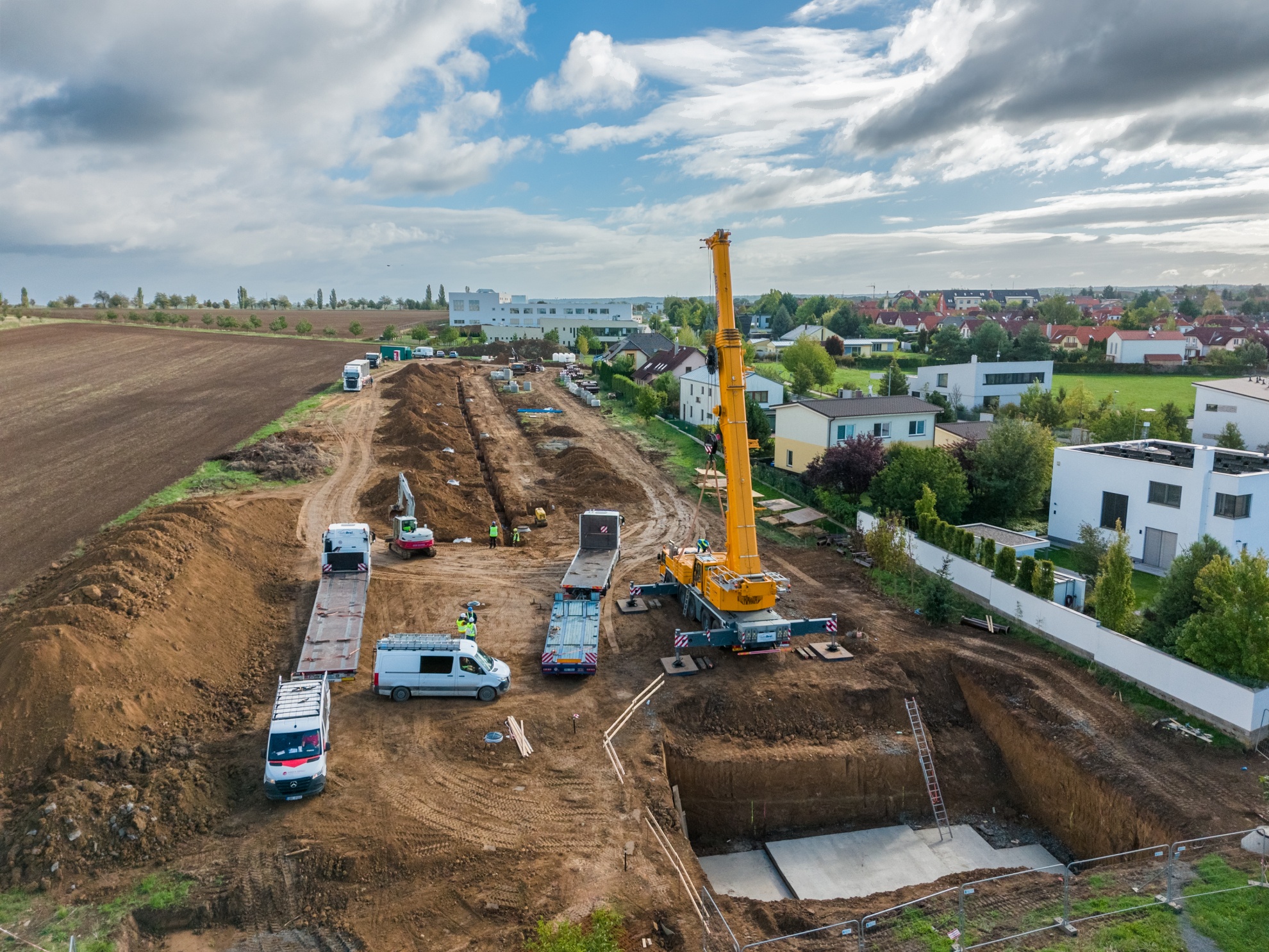 Nearly 200 tons of concrete for rainwater management