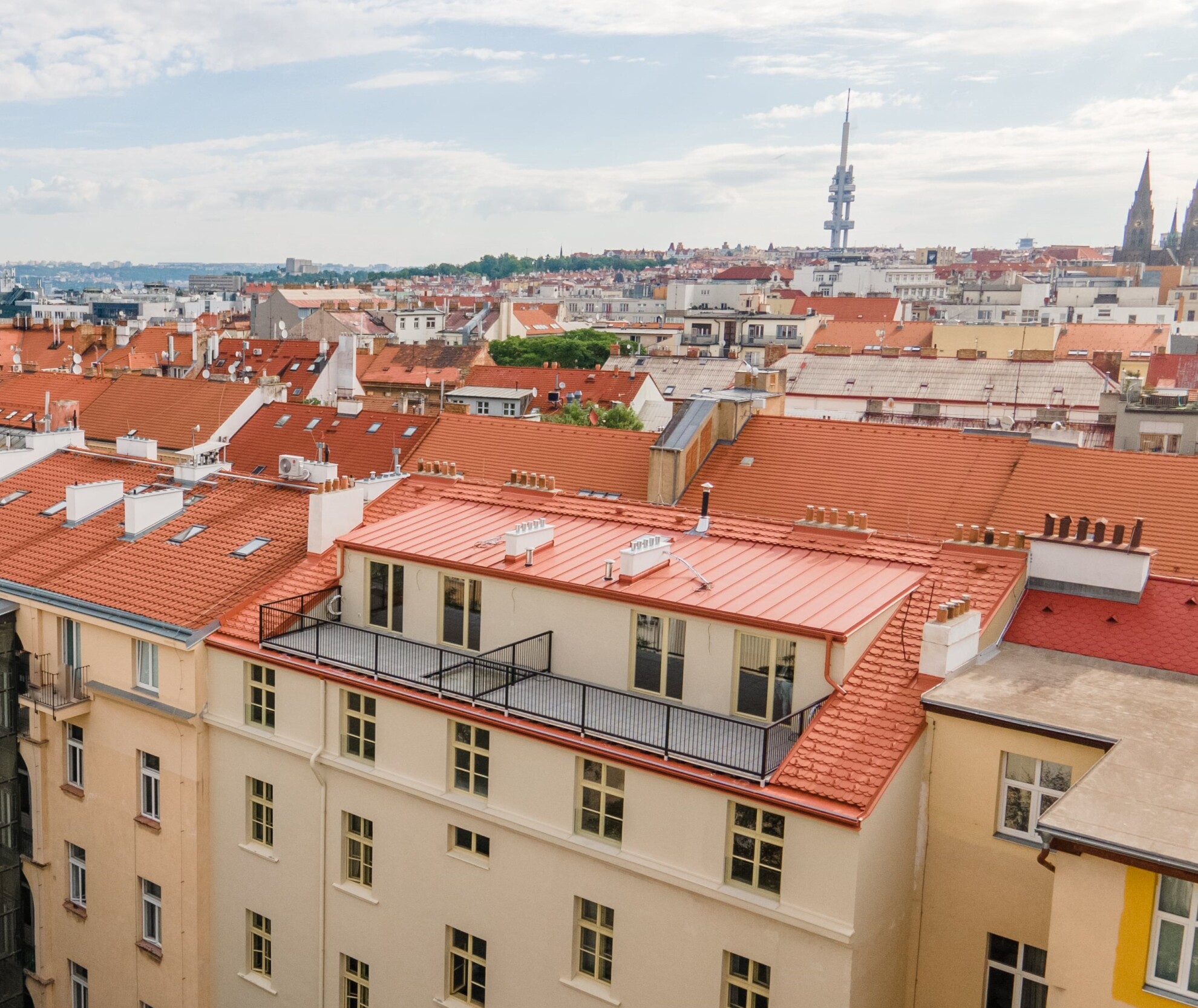 Exkluzivní střešní byty v centru Prahy 