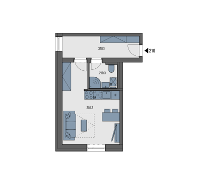 Accommodation unit 210