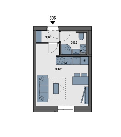 Accommodation unit 306